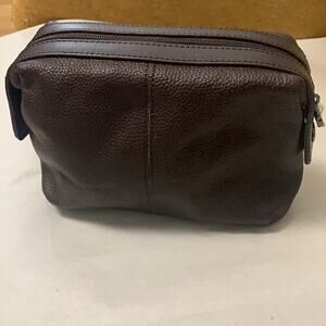 Bvlgari Emirates Mens Brown‎ Leather Bag  Mini Travel Accessories Kit